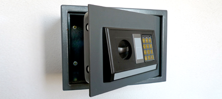 Safes installed on wall